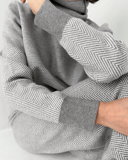 Glamour Garten™ | Cate | Rollkragenpullover mit weitem Hosenanzug