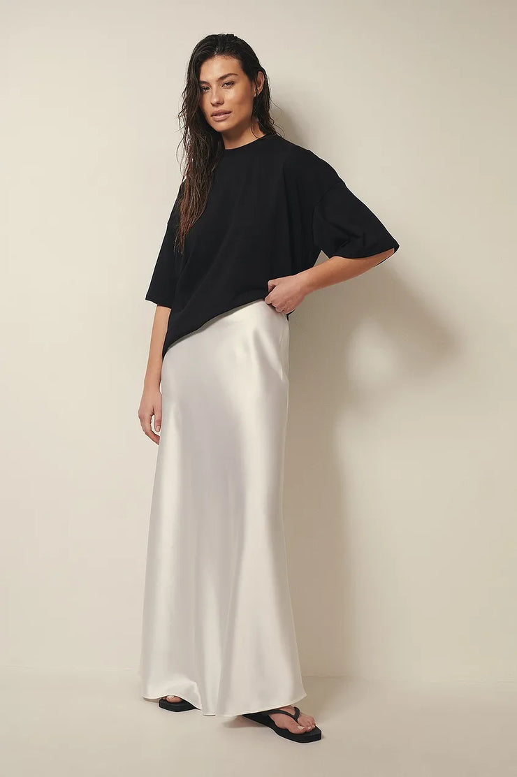 Satinrock mit hoher Taille - Anna