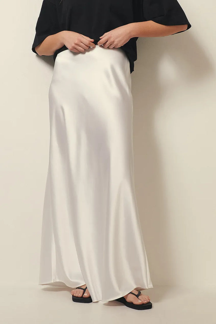 Satinrock mit hoher Taille - Anna