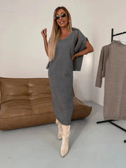 Glamour Garten | Stylisches Rollkragen-Set [Pullover+Kleid]