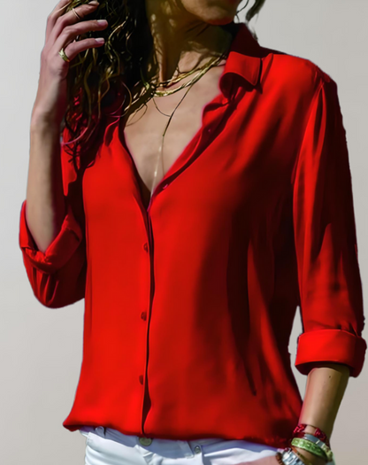 Marzia | Damen Lässig Hemd | Langarm