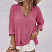 Glamour Garten | Stylisches T-Shirt mit V-Ausschnitt