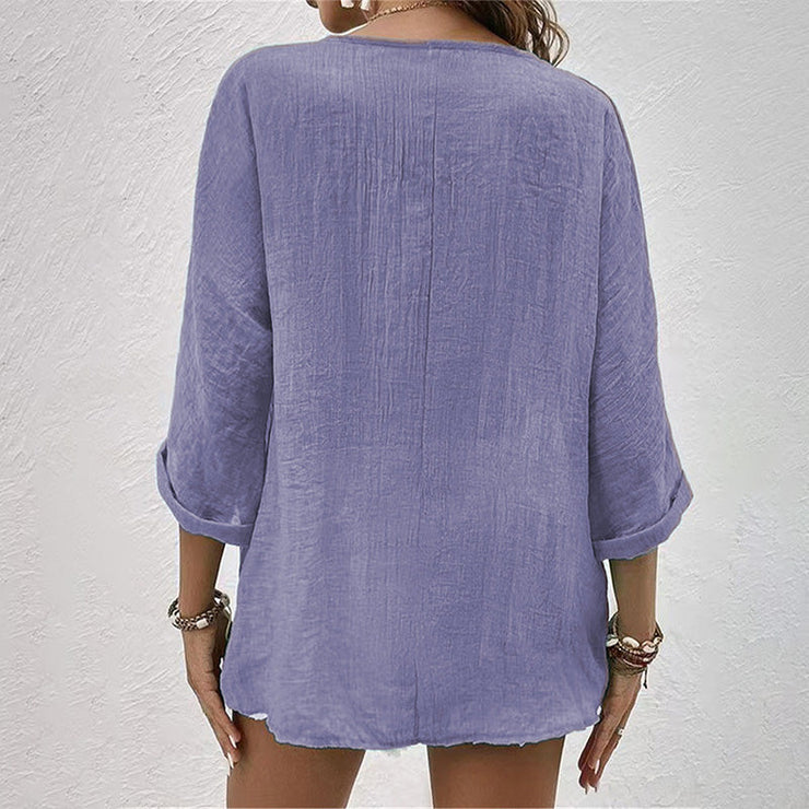 Glamour Garten | Stylisches T-Shirt mit V-Ausschnitt