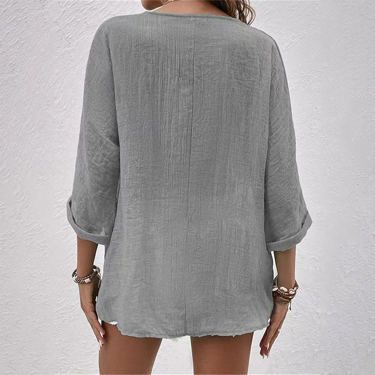 Glamour Garten | Stylisches T-Shirt mit V-Ausschnitt