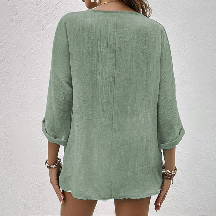 Glamour Garten | Stylisches T-Shirt mit V-Ausschnitt