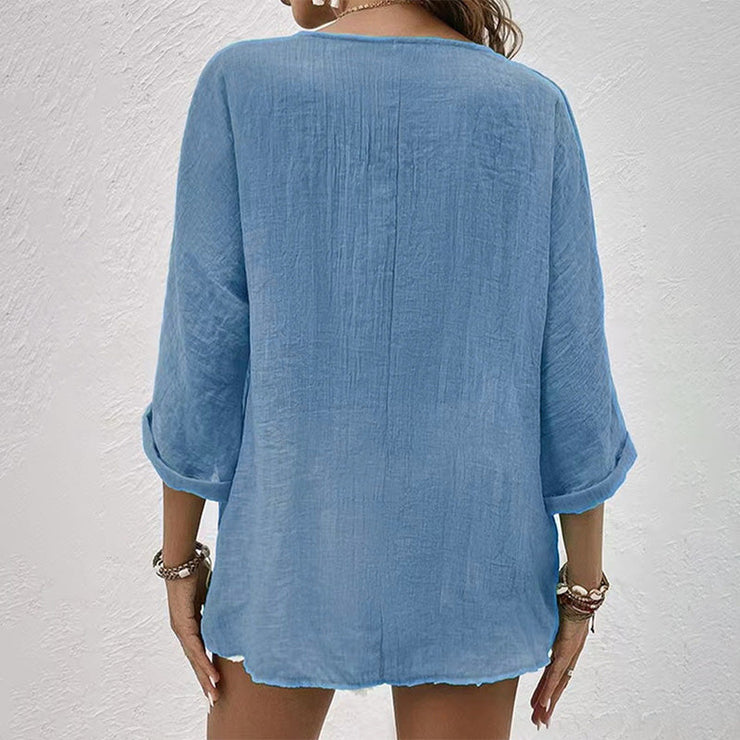 Glamour Garten | Stylisches T-Shirt mit V-Ausschnitt