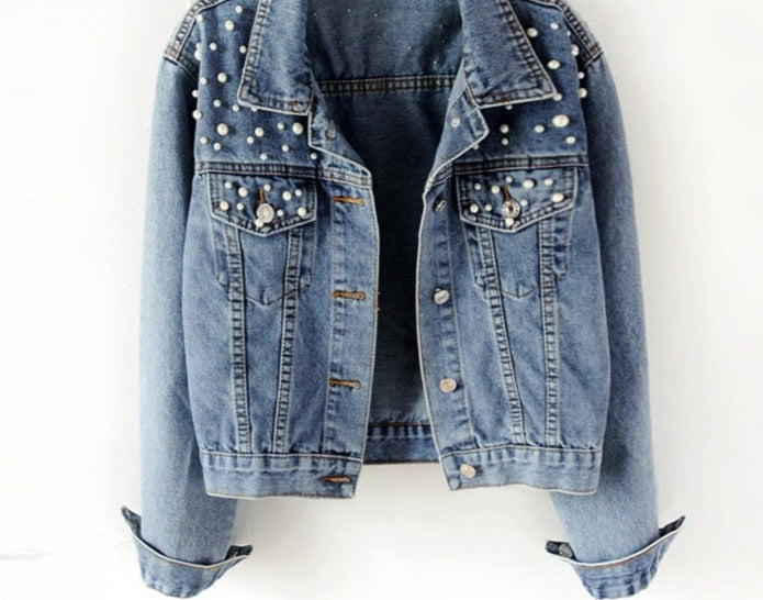 Glamour Garten | Frauen Denim Jacke Pearl